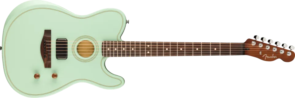 Squier Acoustasonic Standard Telecaster ibrida surf green rosewood