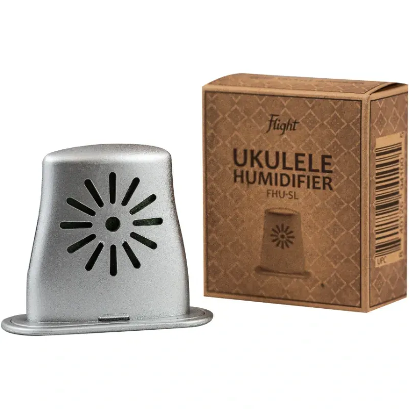 Flight FHU-SL umidificatore ukulele argento per custodia