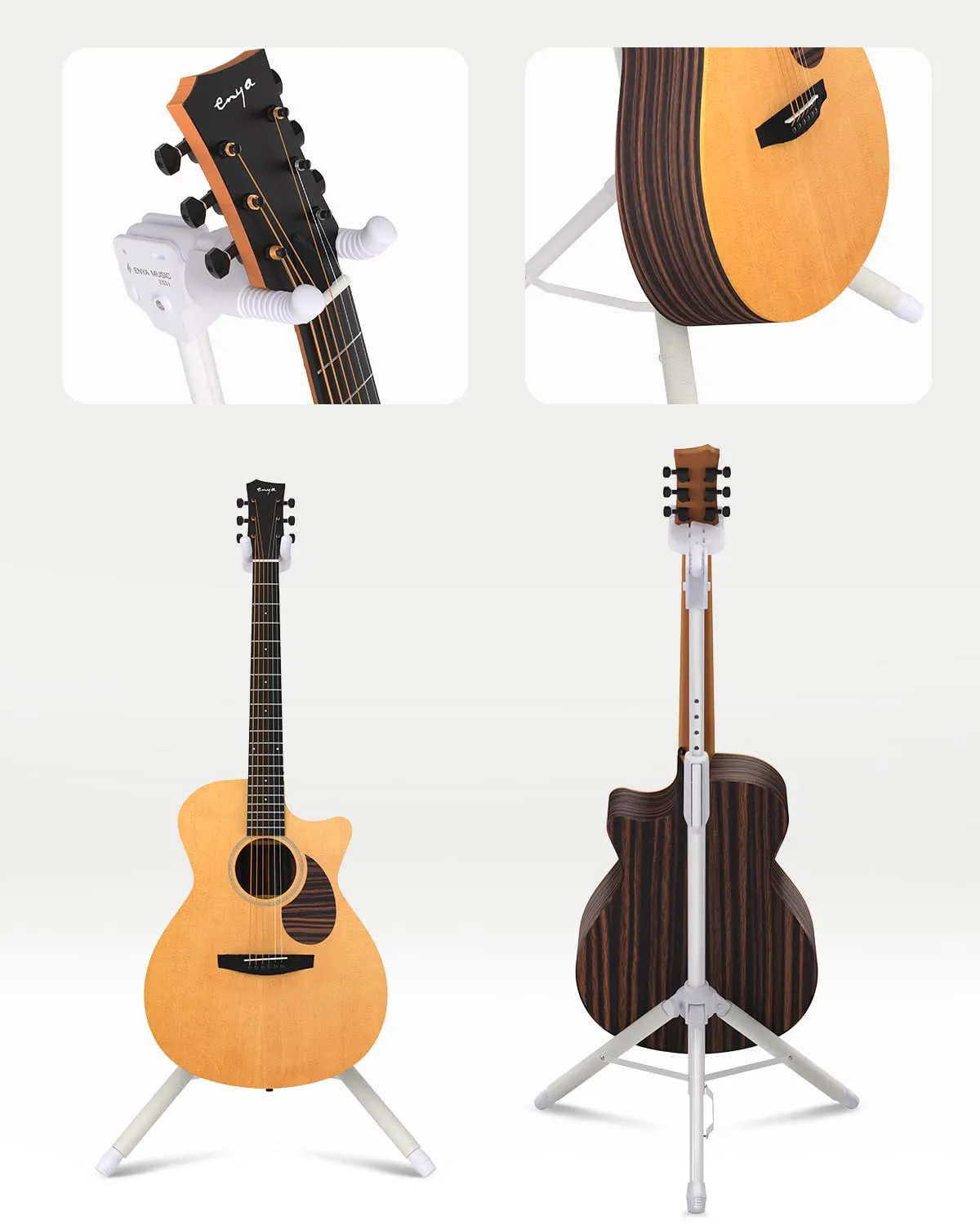 Enya EGS1 supporto chitarra acciaio auto-lock