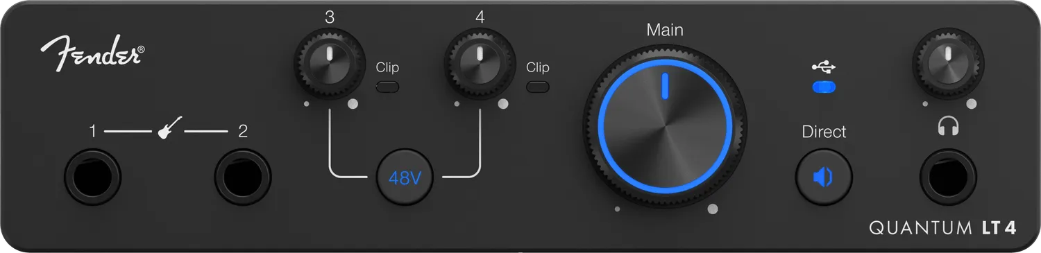 Fender Quantum LT 4 interfaccia audio USB-C 2 preamp