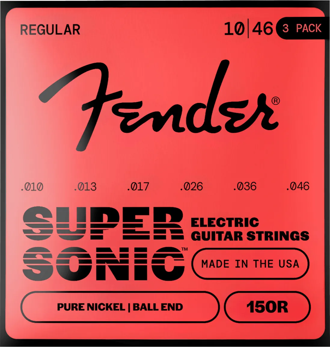 Fender SuperSonic 150 corde chitarra 009-042 3 pack nichel