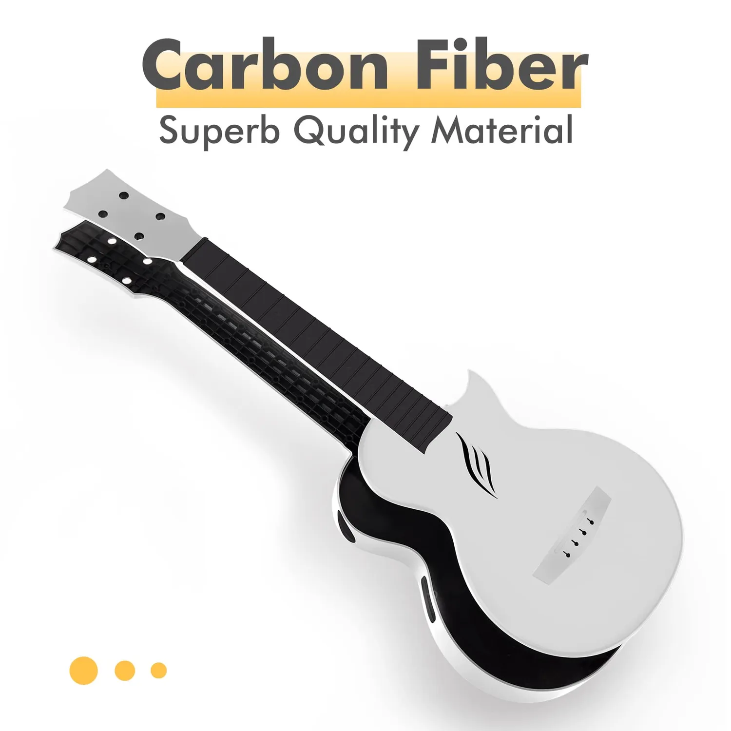 Enya Nova U/WH EQ ukulele concerto bianco elettrico kit