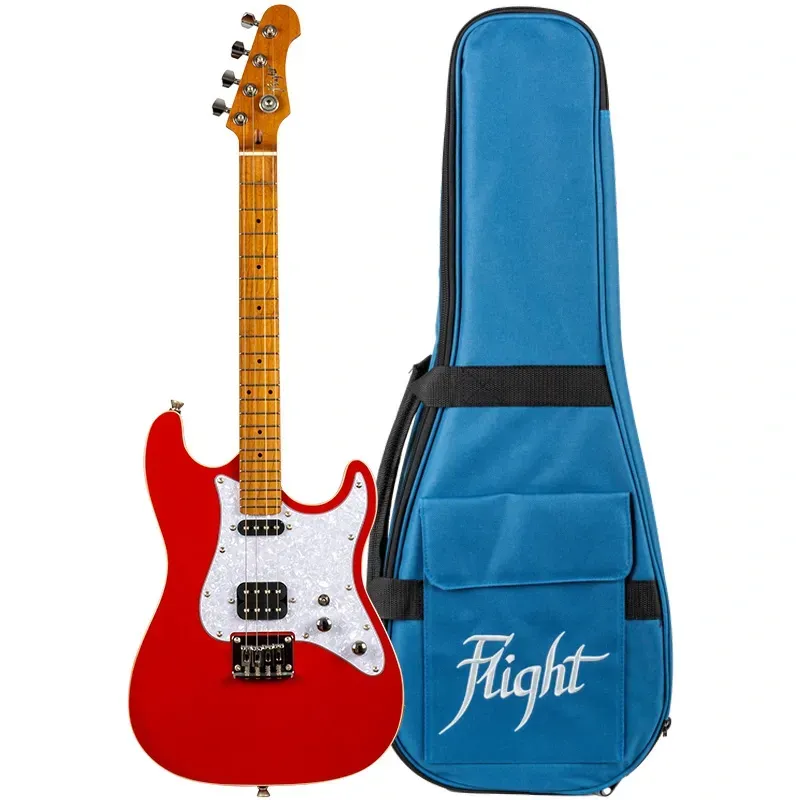 Flight Pathfinder Red ukulele baritono elettrico rosso