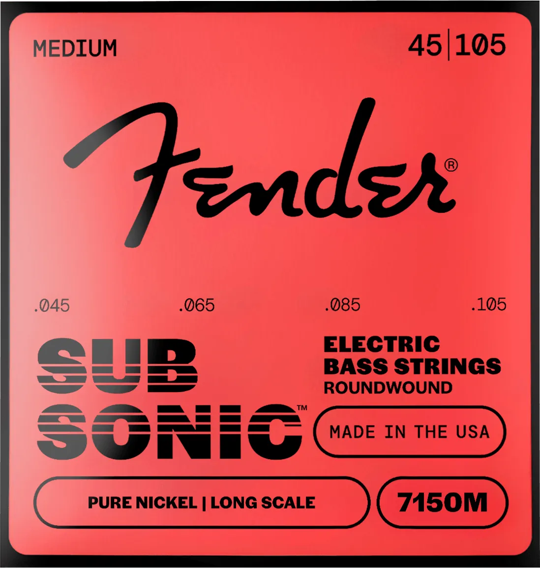 Fender 7150ML corde basso nichel 045-100 suono caldo