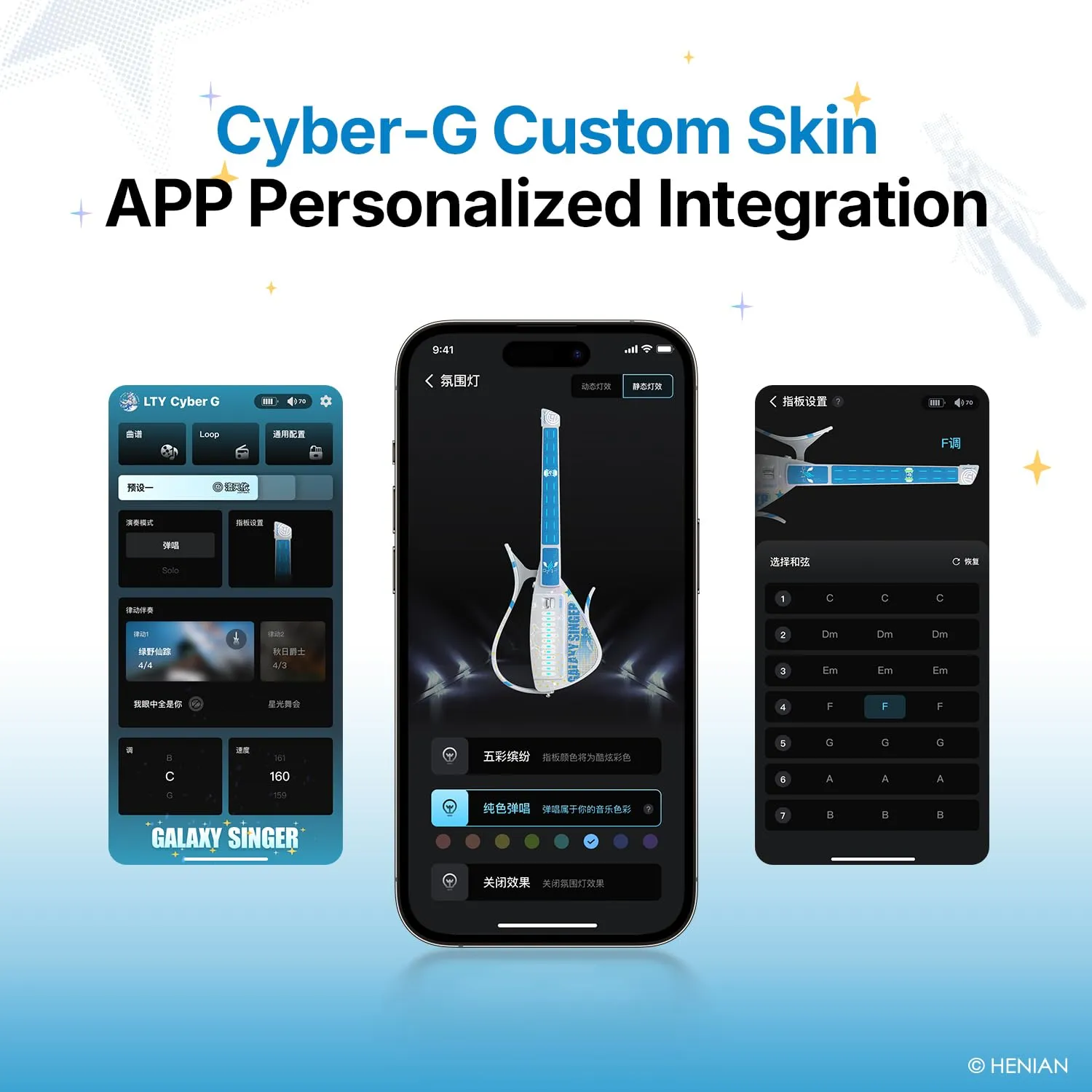 Enya Cyber-G chitarra smart senza corde Luo Tianyi