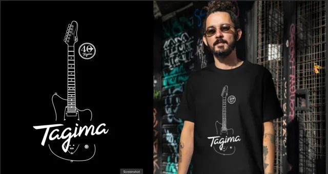 Tagima T-Shirt maglietta cotone nera bianca