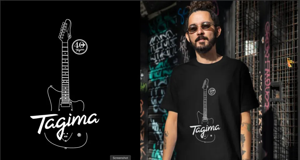 Tagima T-Shirt maglietta cotone nera bianca