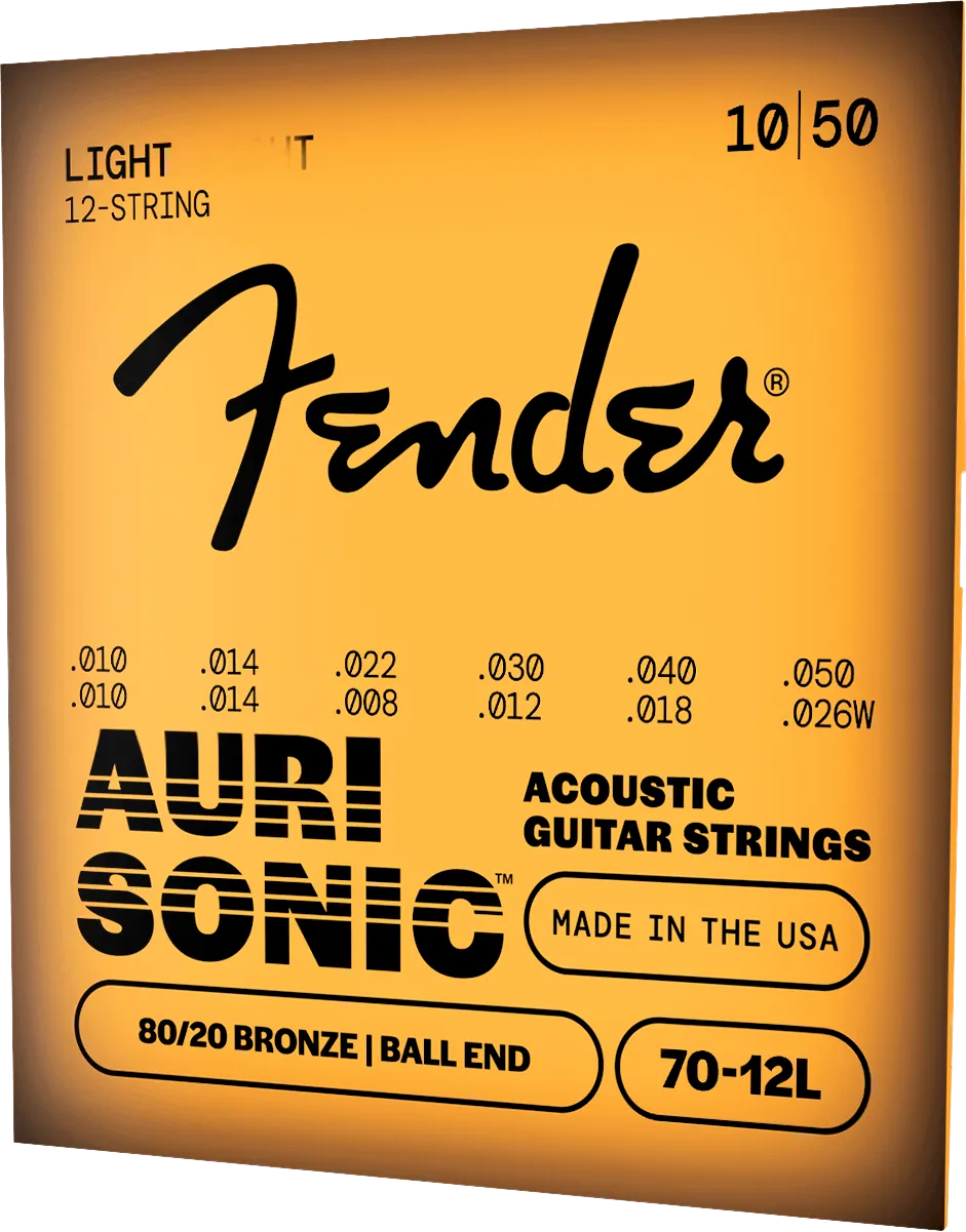 Fender AuriSonic 70-12L corde chitarra 12 corde 10-50 bronzo