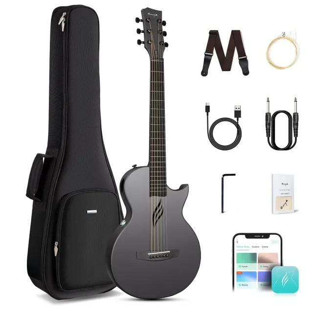 Enya Nova Go SP1 chitarra elettroacustica 35'' nera carbonio