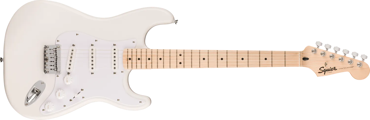 Squier Sonic Stratocaster HT chitarra elettrica bianca bundle ampli