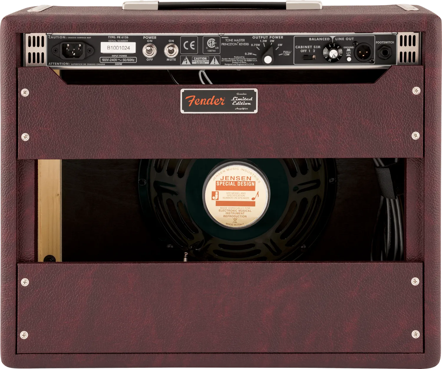 Fender Tone Master Princeton Reverb amplificatore Wine Wheat