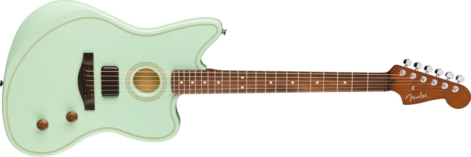 Fender Acoustasonic Standard Jazzmaster chitarra Surf Green ibrida