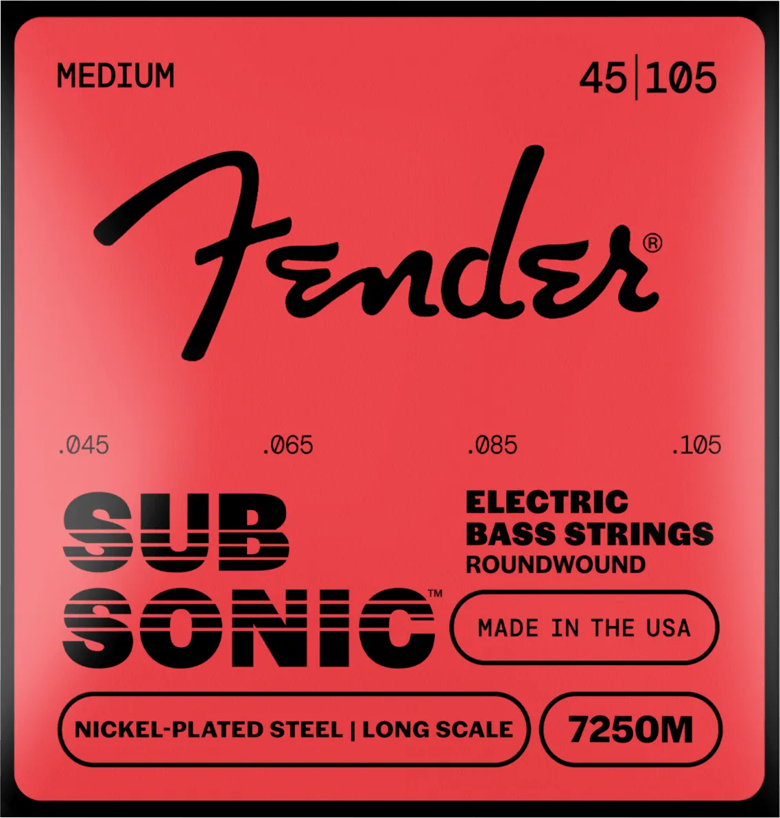 Fender SubSonic 7250 corde basso 45-105 nichelate