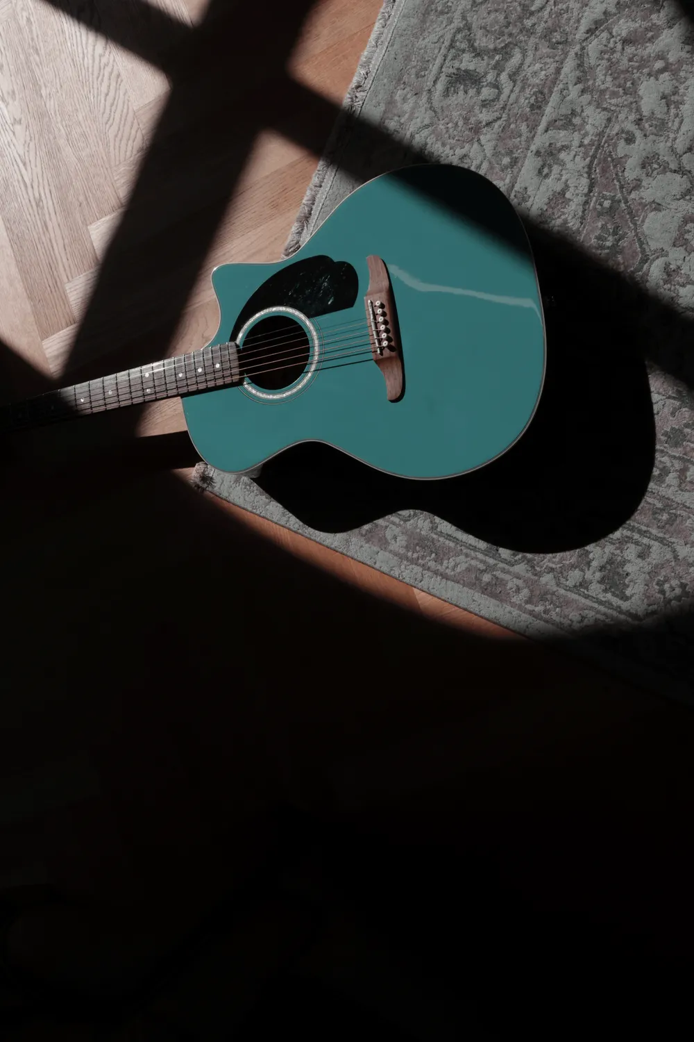 Fender California Deluxe Newporter CE chitarra Tidepool abete