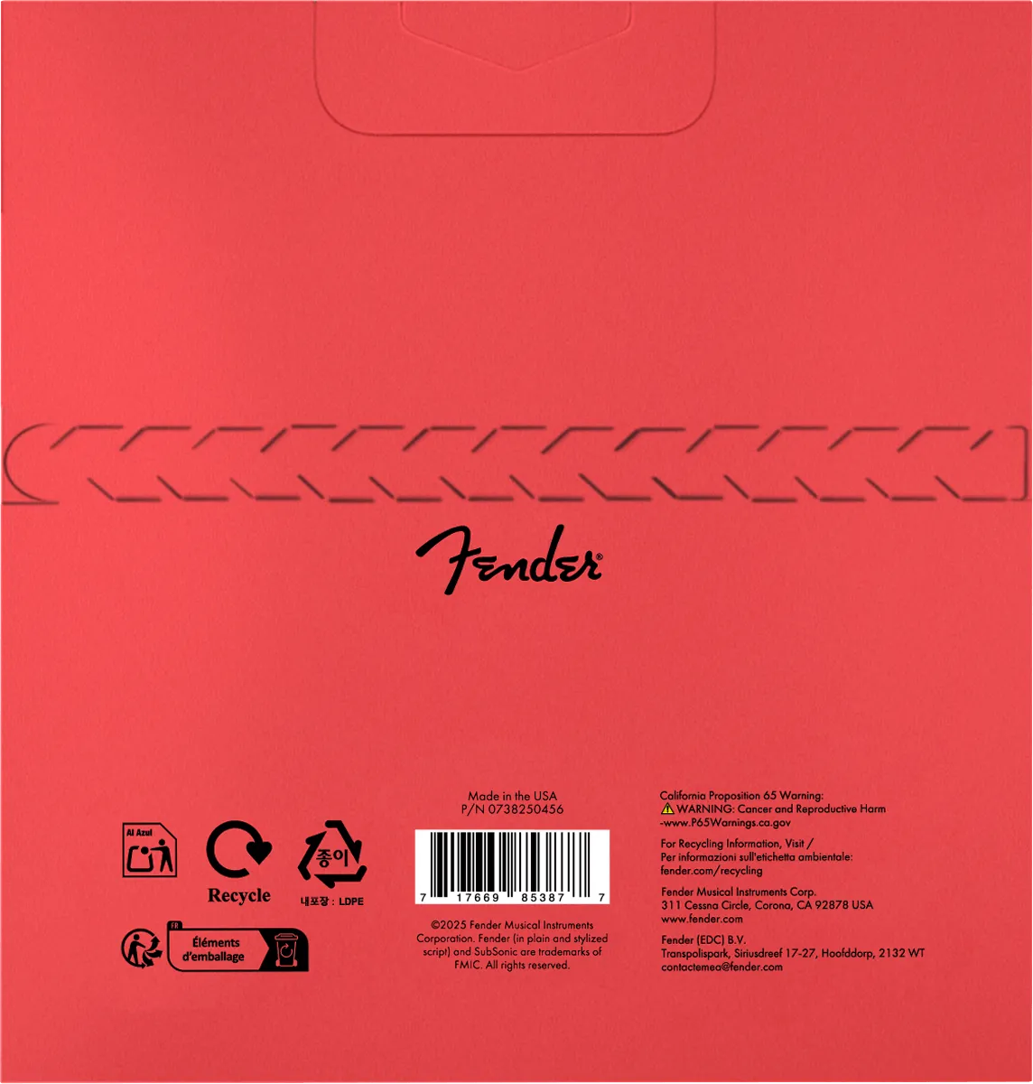 Fender SubSonic 8250 corde basso 5 corde 045-130 taper