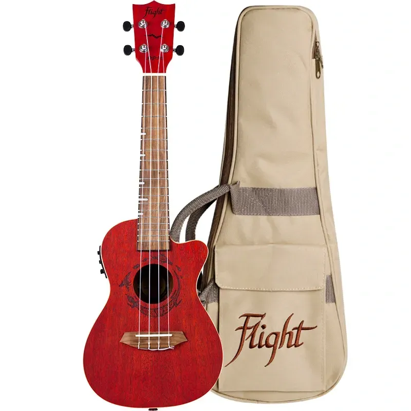 Flight Gemstone DUC380 CEQ Coral ukulele concerto elettrificato