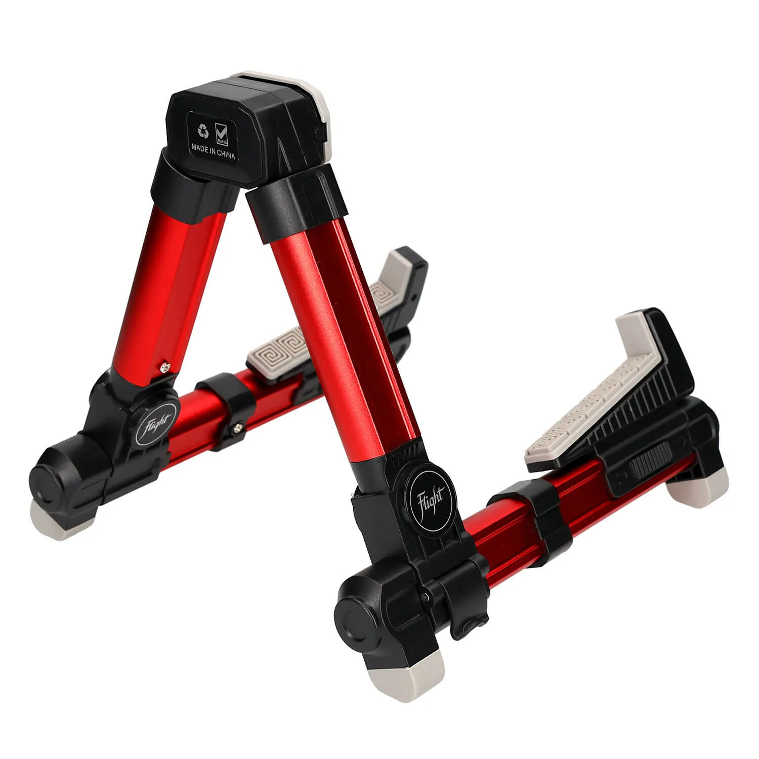 Flight FLUST01RD supporto ukulele rosso alluminio