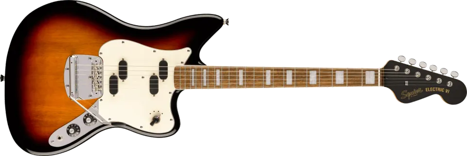 Squier Paranormal Electric VI chitarra Daphne Blue