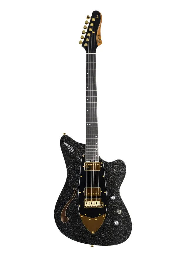 Tagima Rocker SV-2 chitarra elettrica semi-hollow nera