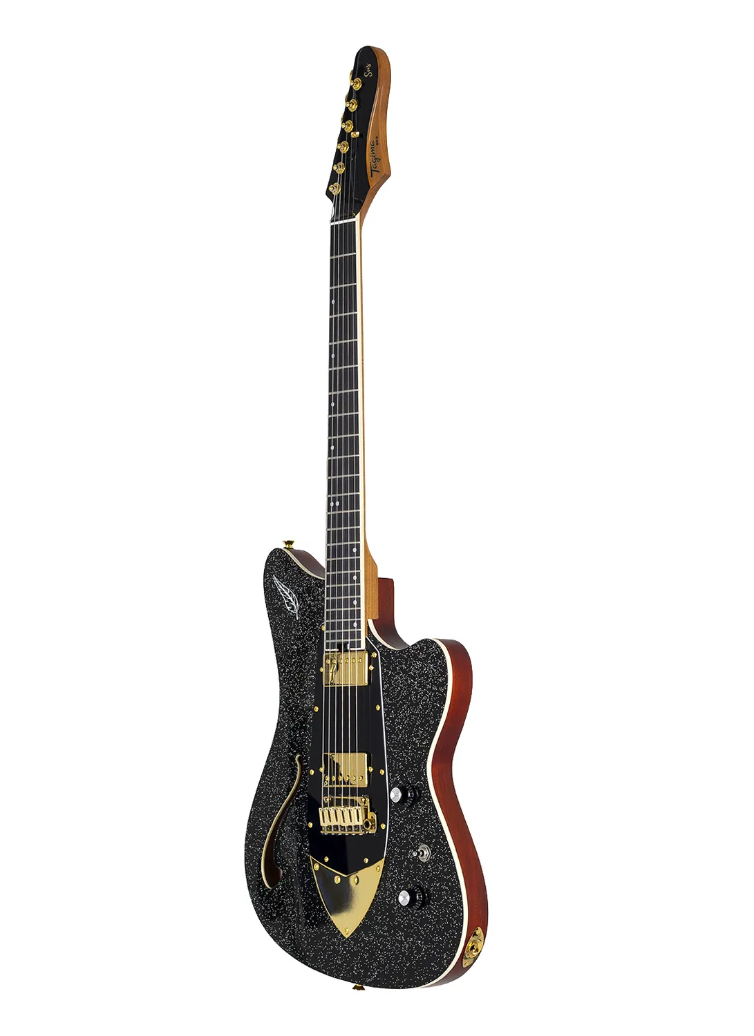 Tagima Rocker SV-2 chitarra elettrica semi-hollow nera