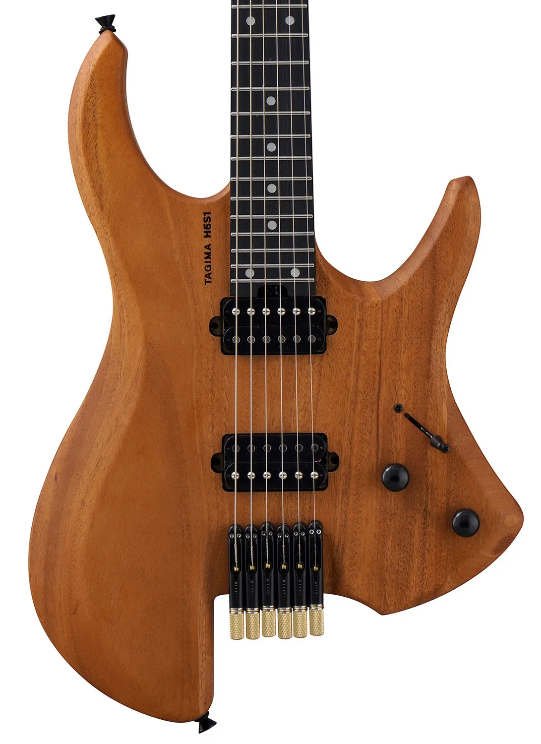 Tagima H6S1 chitarra elettrica headless Natural mogano