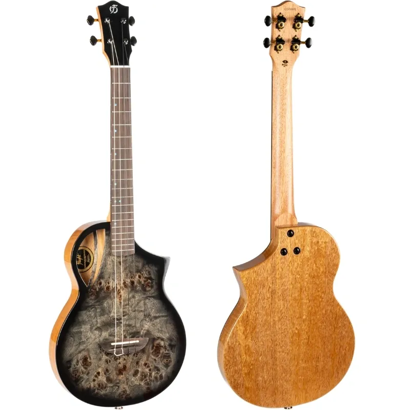 Flight Aviator Galaxy BR CE ukulele baritono elettroacustico top pioppo