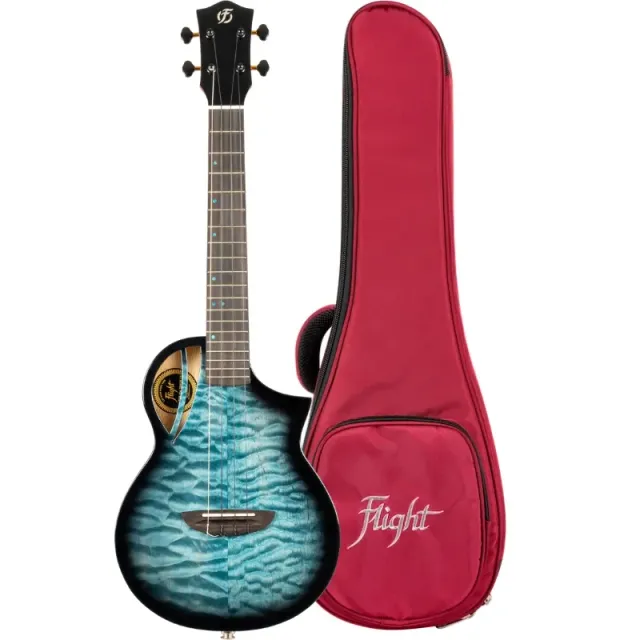 Flight Aviator QM Tenore CE ukulele acero massello