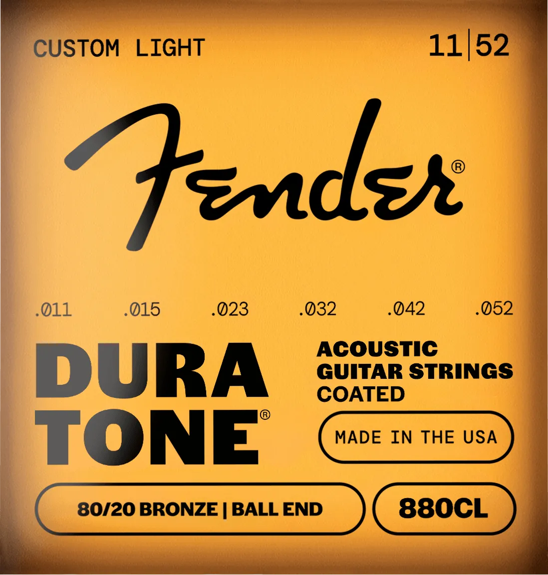 Fender Dura-Tone 880 corde chitarra acustica bronzo 012-052