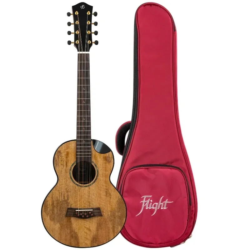Flight Maia 8 ukulele baritono acciaio elettrificato