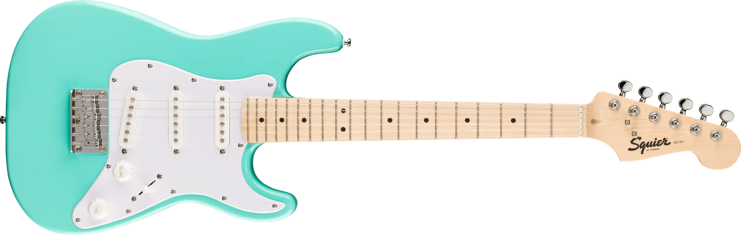 Squier Mini Stratocaster chitarra elettrica nera misura ridotta