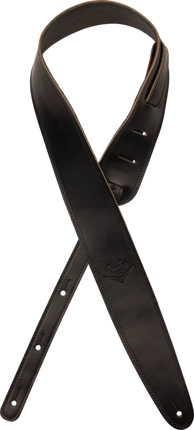 Fender Custom Shop Horween tracolla pelle nera 63,5 mm