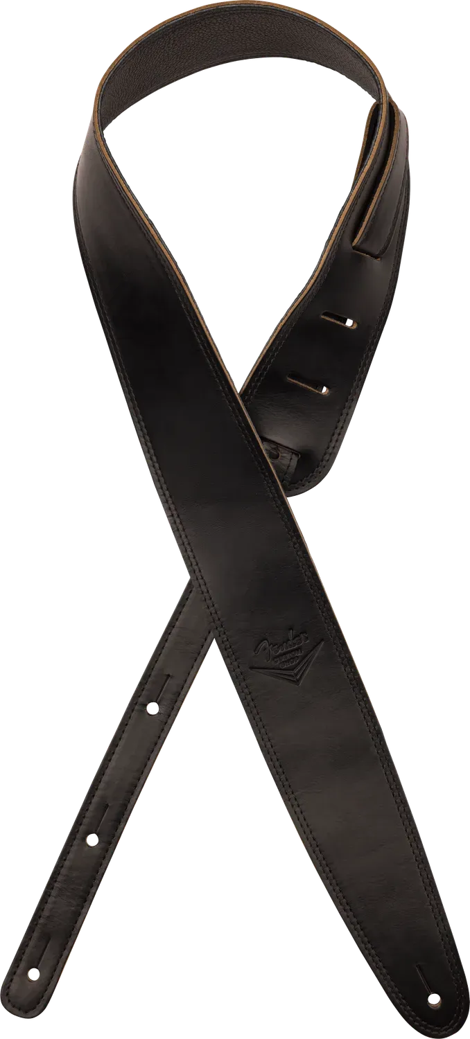 Fender Custom Shop Horween tracolla pelle nera 63,5 mm