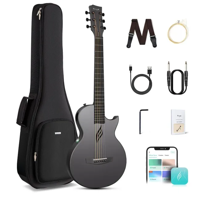 Enya Nova Go SP1 set chitarra acustica 35" nero carbonio