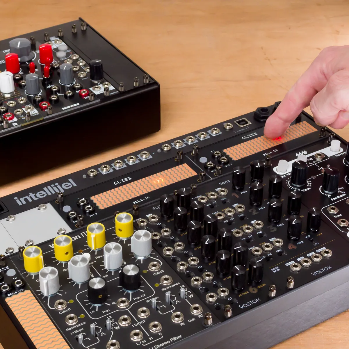 Bela Gliss 1U modulo Eurorack touch registrabile 24HP