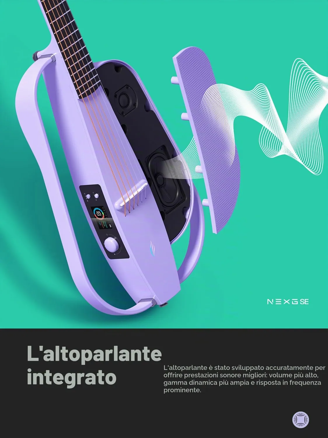 Enya NEXG SE chitarra elettroacustica 3/4 viola carbonio