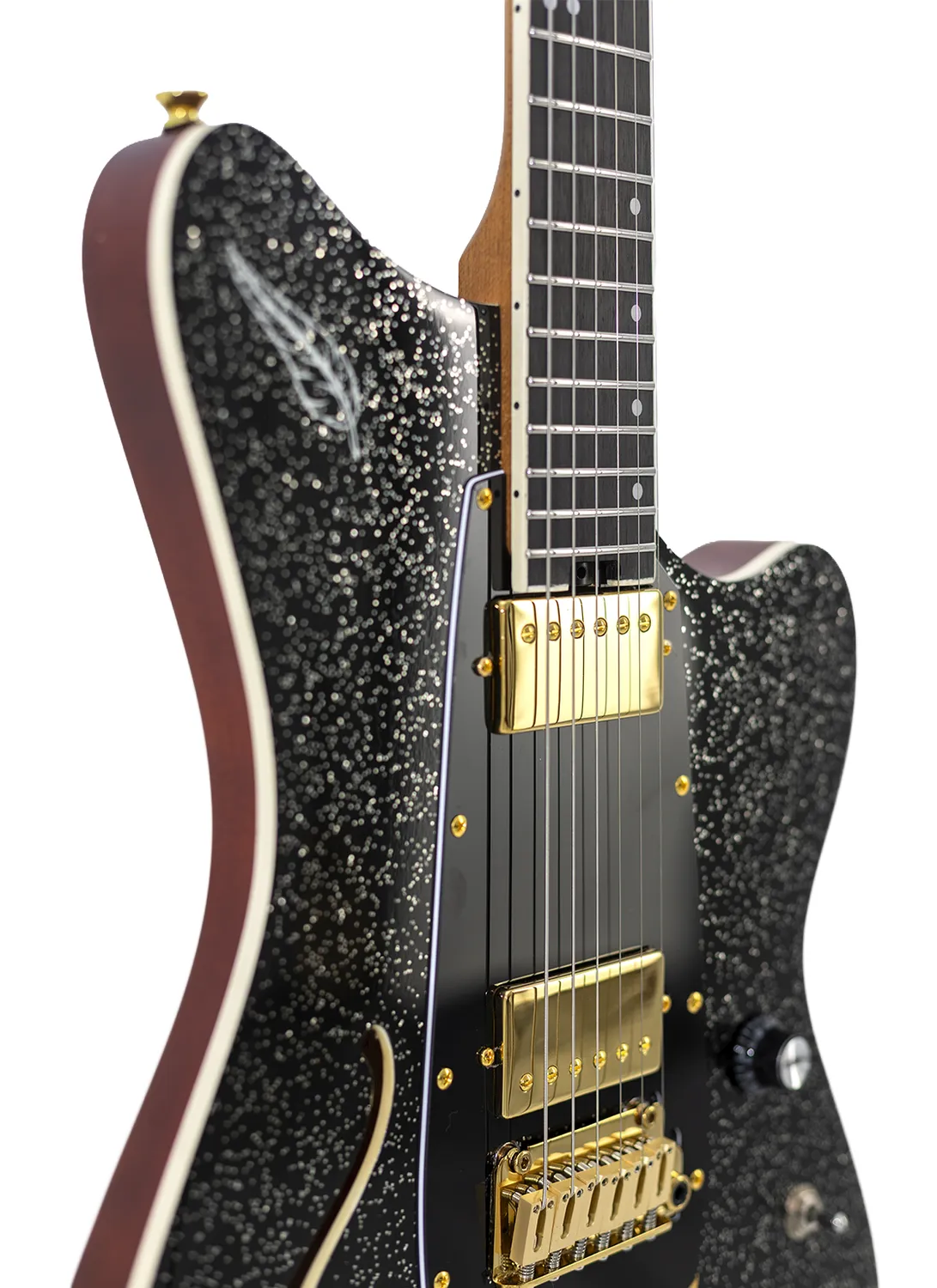 Tagima Rocker SV-2 chitarra elettrica semi-hollow nera