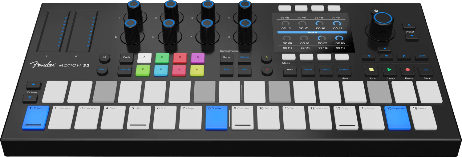 Fender Motion 32 controller MIDI USB 32 pad Fatar