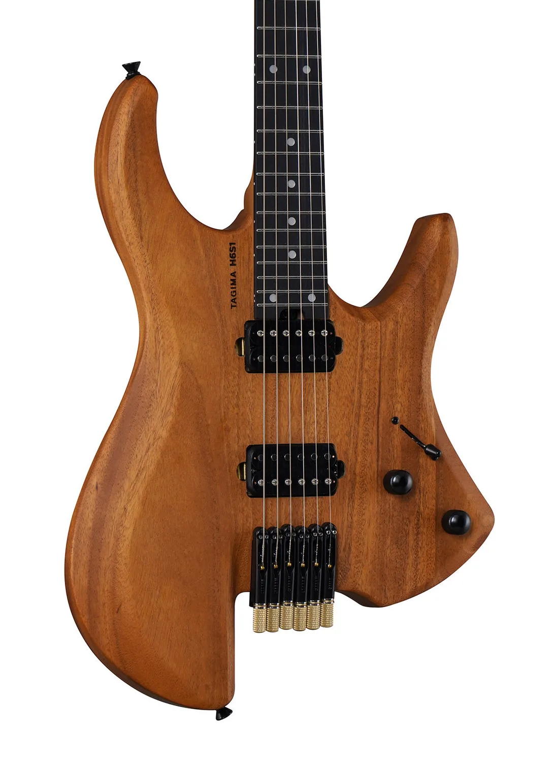 Tagima H6S1 chitarra elettrica headless Natural mogano