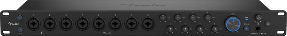 Fender Quantum LT 16 interfaccia audio USB-C 75 dB nera EU