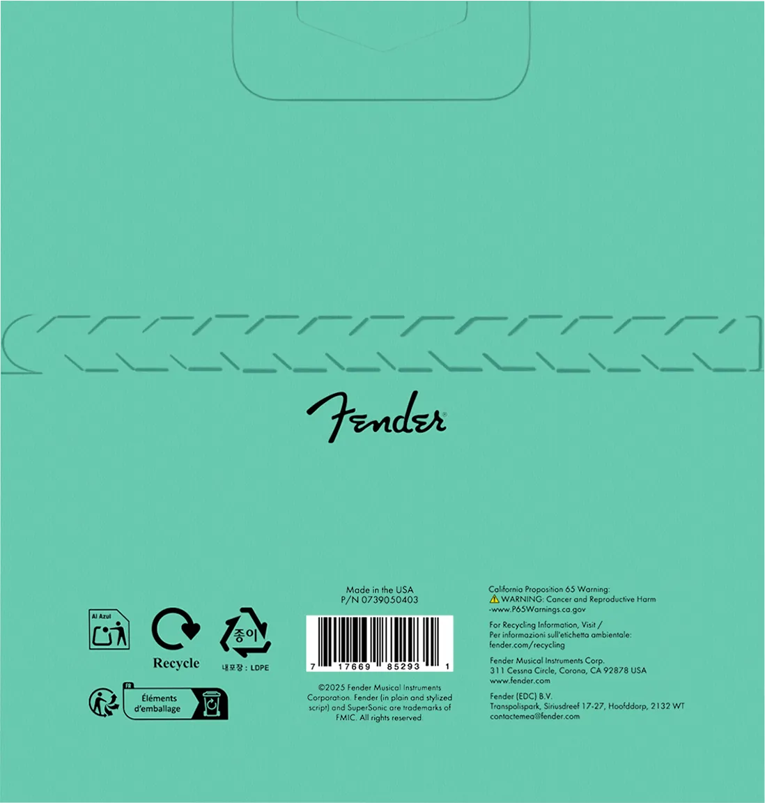 Fender SubSonic 9050 corde basso flatwound 045-100 acciaio
