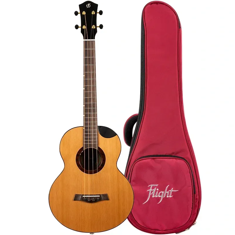 Flight Lily Steel String ukulele baritono EQ-A acciaio
