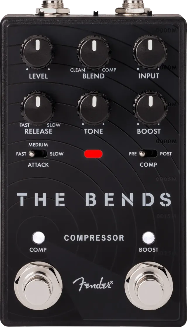 Fender The Bends V2 pedale compressore booster nero
