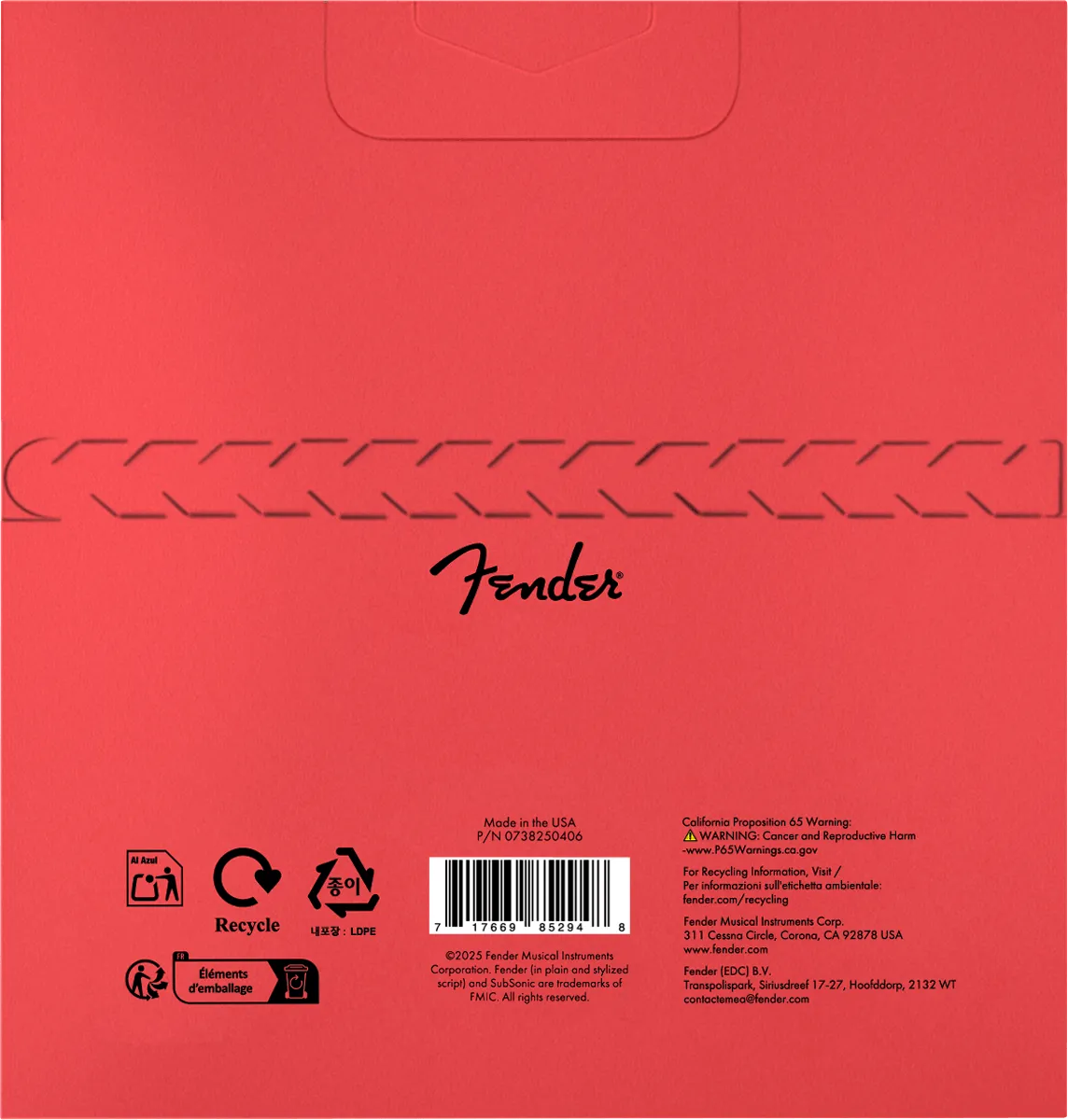 Fender SubSonic 8250 corde basso 045-110 taperwound