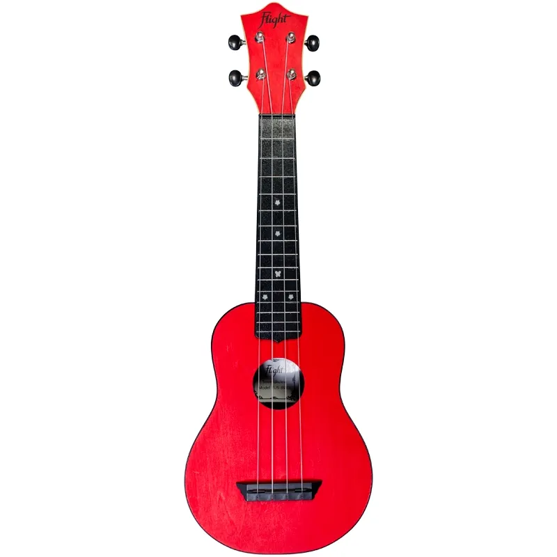 Flight TUS35 Red ukulele soprano da viaggio rosso plastica