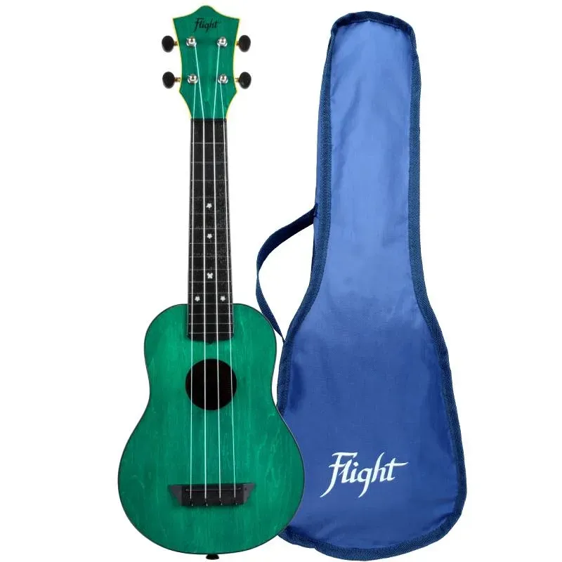Flight Travel TUS35 Ukulele Soprano Verde in plastica
