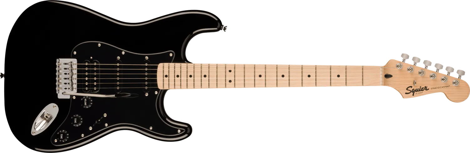 Squier Sonic Strat HSS bundle chitarra nera + ampli 10G