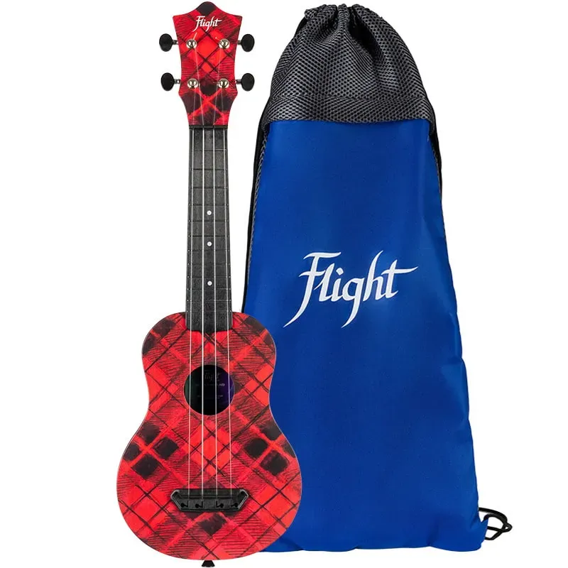Flight UTS-40 Plaid ukulele soprano ultra travel leggero