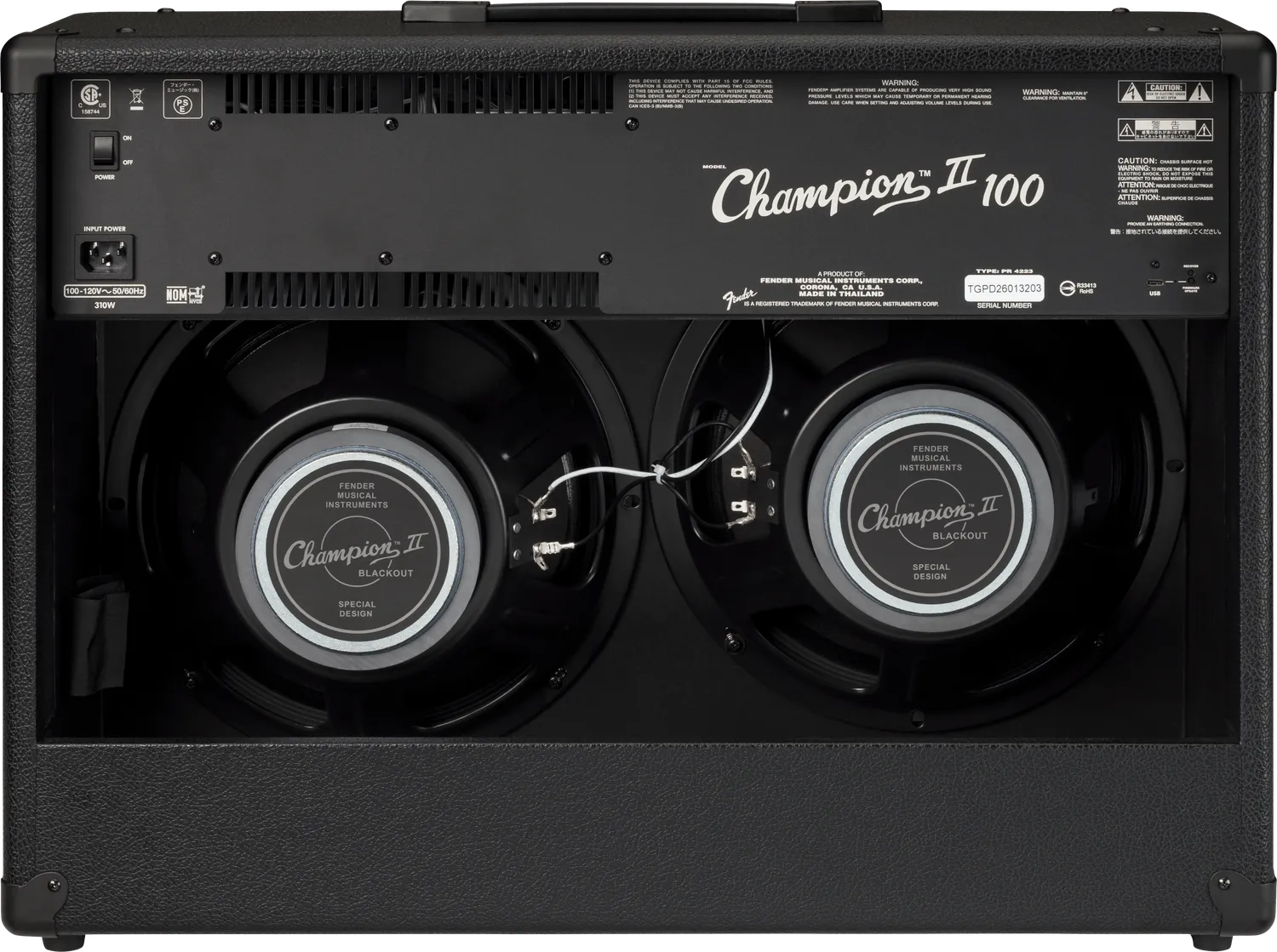 Fender Champion II 100 amplificatore chitarra 100W Black