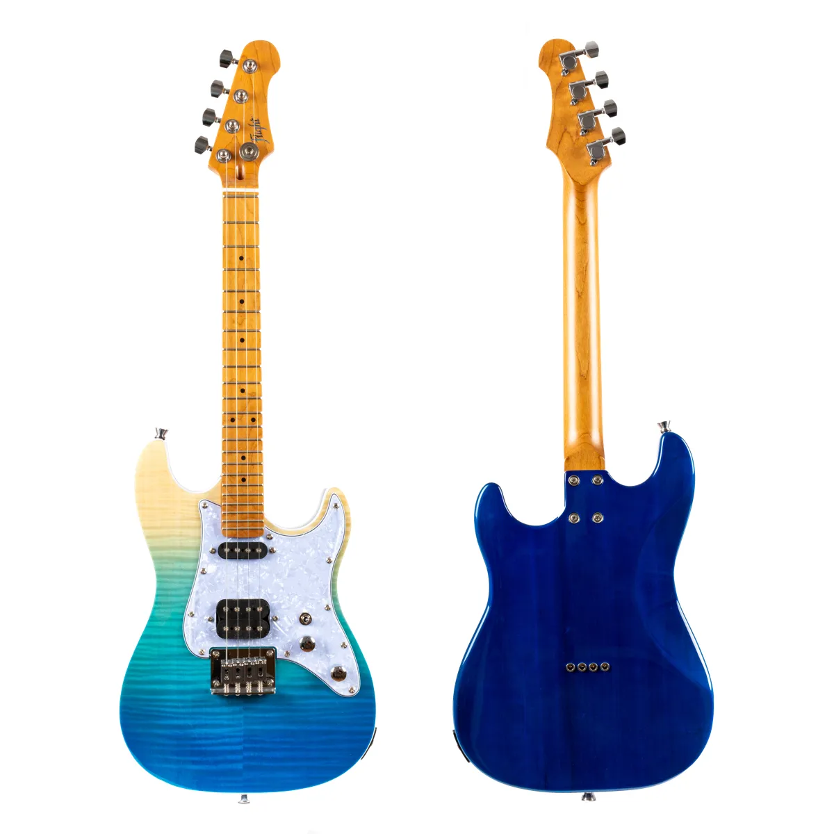Flight Pathfinder Transparent Blue ukulele tenore elettrico