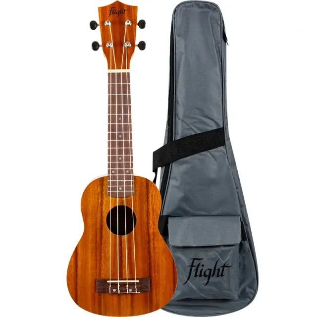 Flight NUS250 ukulele soprano acacia naturale